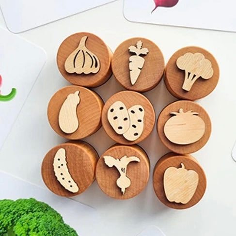 Reversible Veggie Stamps Set