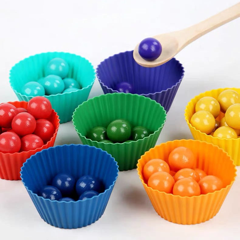 Wooden Rainbow Beads, Board & Templates