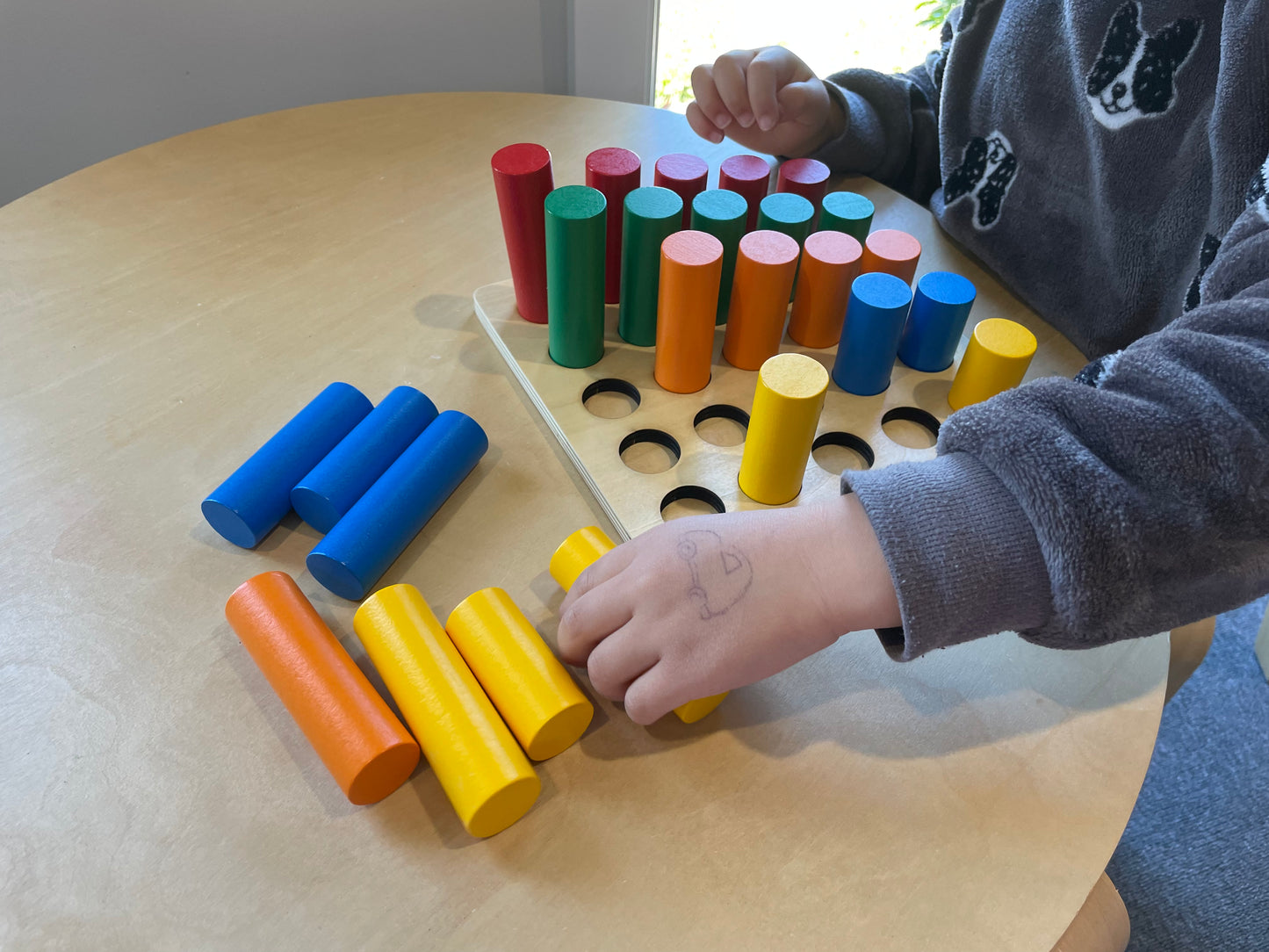 Montessori Wooden Peg Board