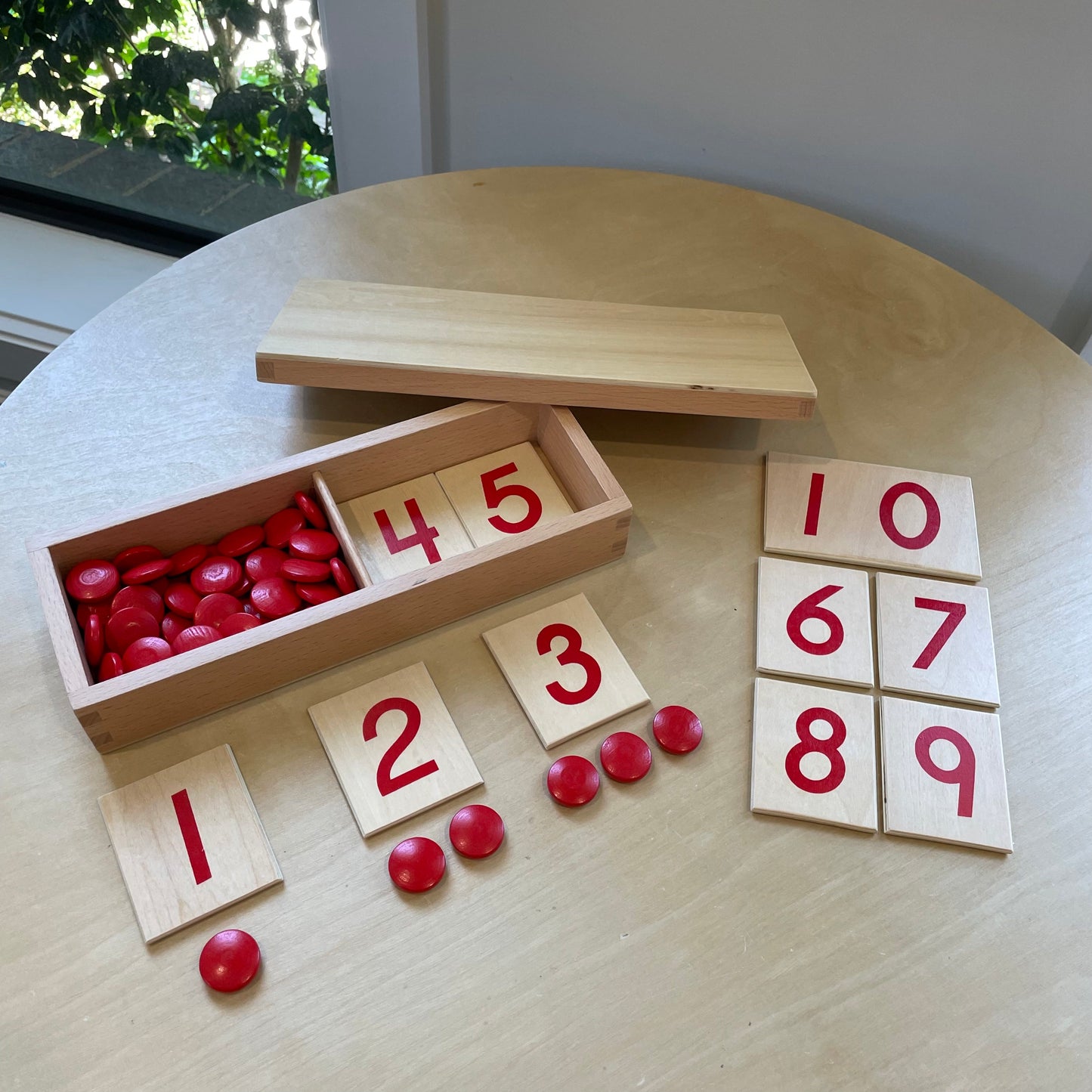 Montessori Wooden Number Cards and Counters