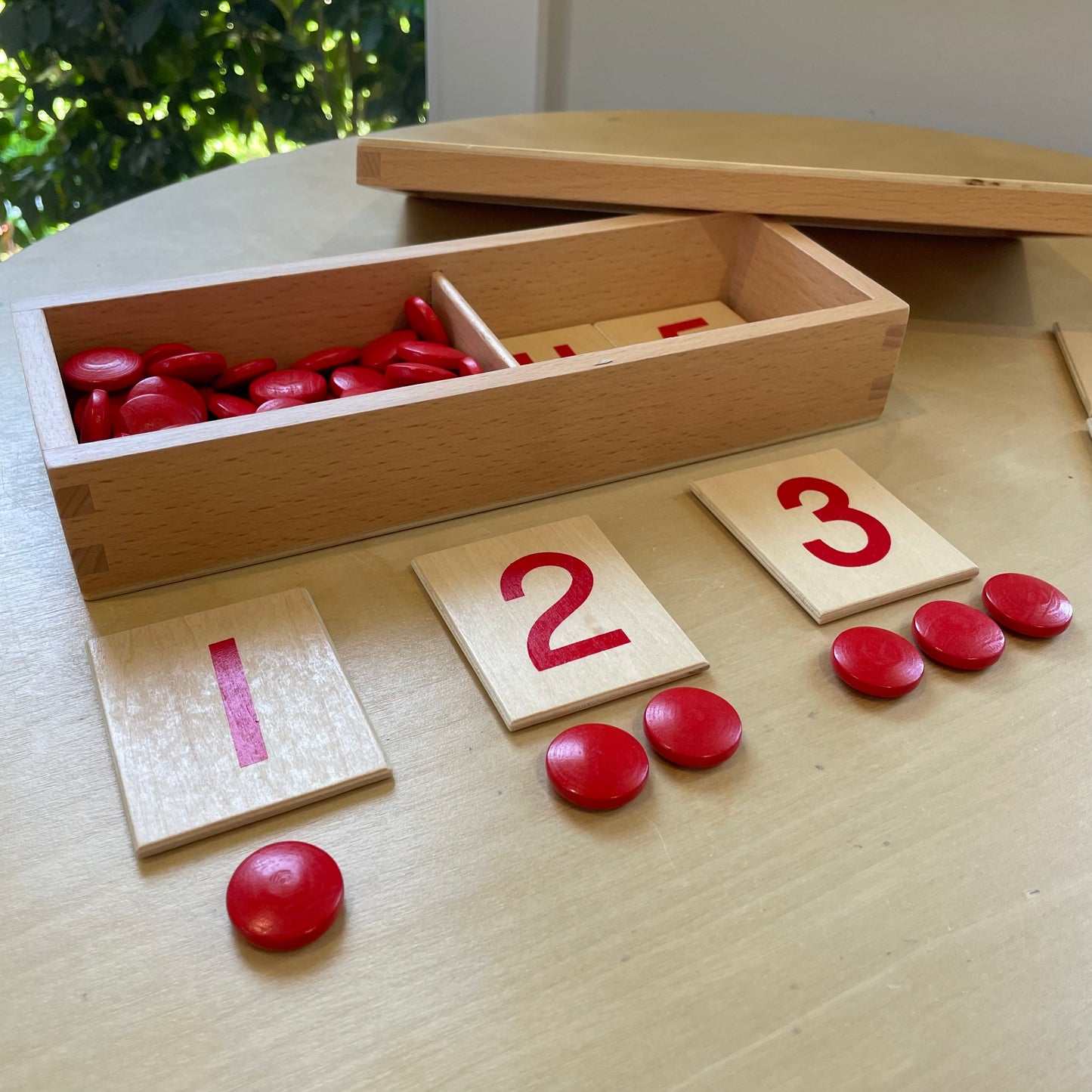 Montessori Wooden Number Cards and Counters
