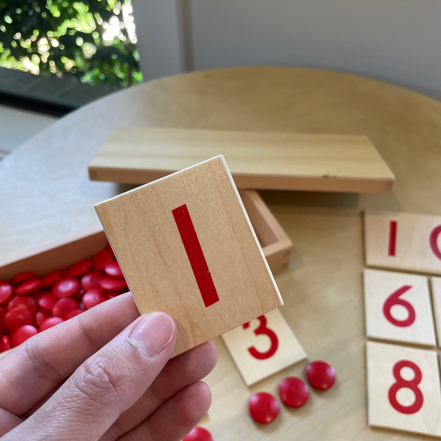 Montessori Wooden Number Cards and Counters