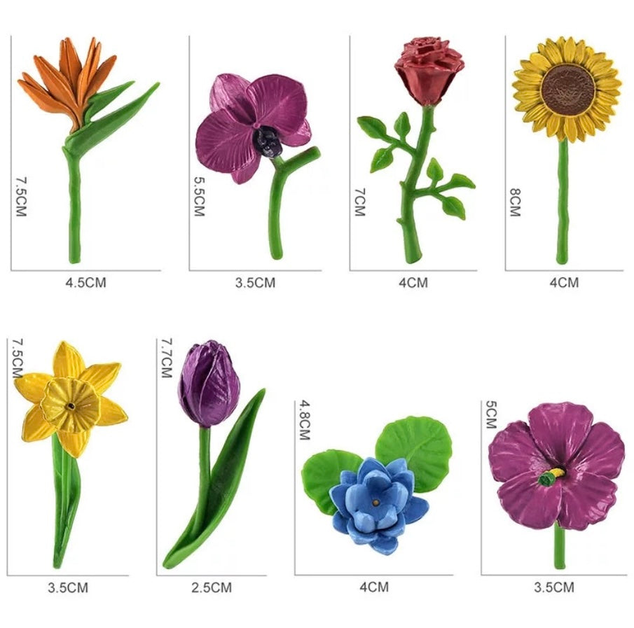 Beautiful Flowers Around the World - Set of Figurines