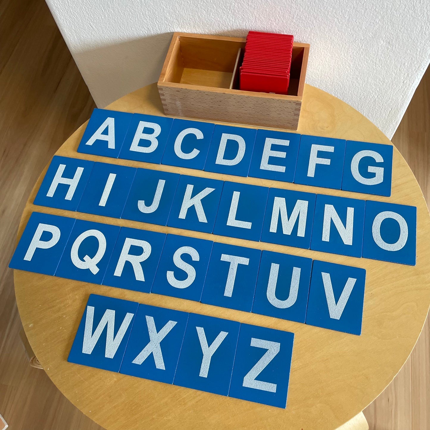 Montessori Blue and Red Sandpaper Letters Set