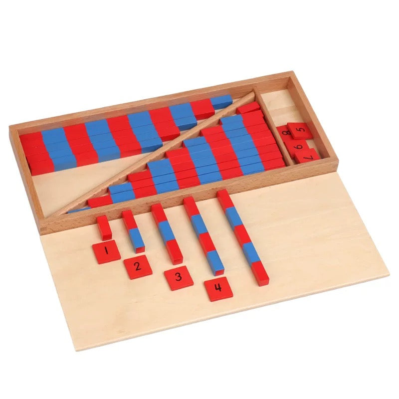 Montessori Blue and Red Number Rods