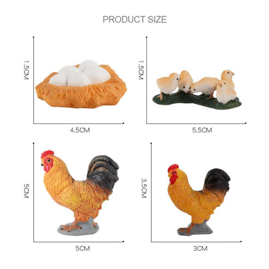 Life Cycle of a Rooster - Set of Figurines