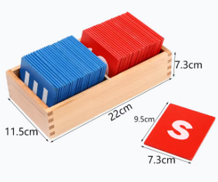 Montessori Blue and Red Sandpaper Letters Set